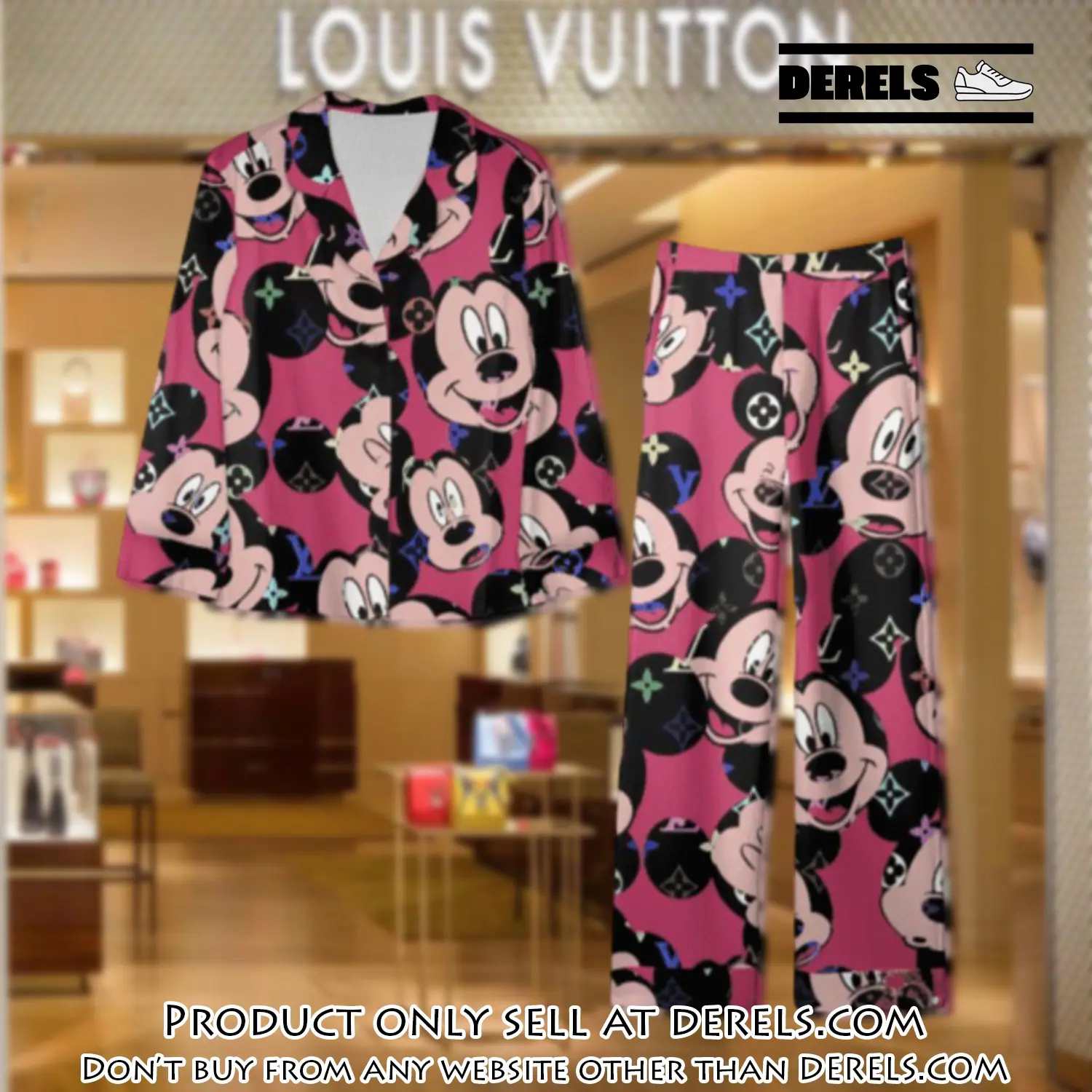 Trending luxury lv satin pajama set pjs1069 dr3419138